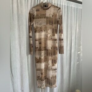 Forever 21 News Mesh Midi Dress